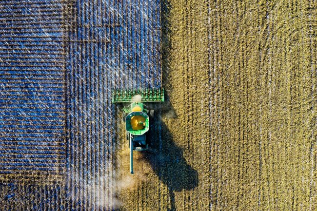 combine in field