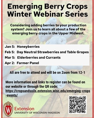 Emerging Berry Crops Winter Webinar Series and Link
