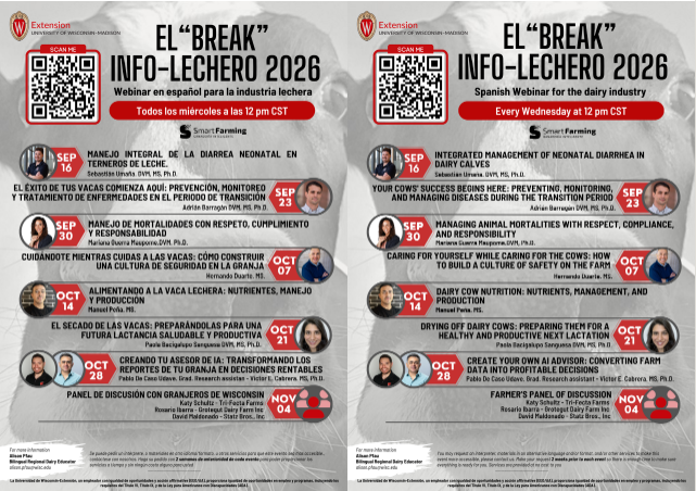 El "Break" Info-Lechero 2026 click image for upcoming dates and topics.